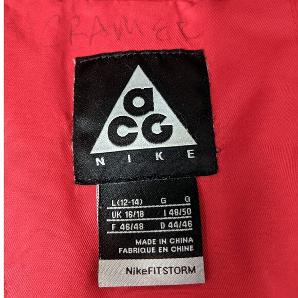 Nike Fit Storm ACG Red Puffer Jacket Cold Weather Size Large 12/14 Olympics NBC - Picture 10 of 12